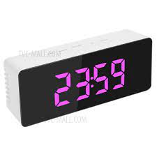 The dreamsky, on the other hand, was plug and play: Shop Ek8001 Led Mirror Alarm Clock Digital Snooze Table Clock Electronic Large Time Temperature Display Clock Pink From China Tvc Mall Com