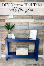 Diy Narrow Hallway Table Plus Free Plans Addicted 2 Diy Diy Furniture Projects Narrow Hallway Table Hallway Table