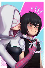 spider-gwen, gwen stacy, and peni parker (marvel and 4 more) drawn by  afrotunaart | Danbooru