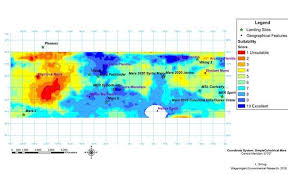 Animated Map Reveals Where Humans Could Build The First Martian Metropolis Science Today Planetary Science The Martian