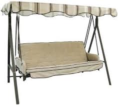 Garden Winds Riplock Fabric Beige Color Replacement Canopy For Garden Treasures Traditional 3 Person Swing Amazon Sg Lawn Garden