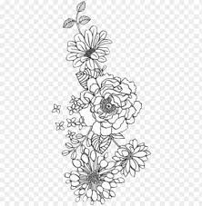 Black and white flowers transparent background. Flower Png Tumblr Black And White Flowers Png Image With Transparent Background Toppng