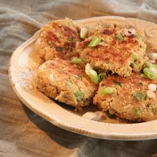 Sprinkle 1/2 the dry seasonings and 1/2 potatoes turn mixture with a fork add the remaining seasonings and riced potatoes. Grandma S Famous Salmon Cakes Recipe Allrecipes