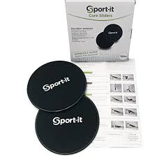 Top Quality Core Sliders Sport It Fitness Portable Gliding Discs For Full Body Workout Bonus Workout Guide Included Workout Guide Core Training Fitness