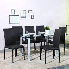 9pc square dining table with linen blue fabric parson chairs with cappuccino chair legs. Dining Table à¤¡ à¤‡à¤¨ à¤— à¤Ÿ à¤¬à¤² Designs Buy Dining Table Set Online From Rs 6990 Flipkart Com
