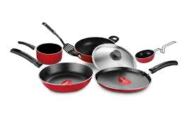 Pigeon Grand Non Stick Cookware Gift Set Of 7 Pcs Red