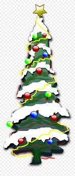 Decorated Christmas Tree With Snow Clip Art At Clker Snowy Christmas Tree Cartoon Free Transparent Png Clipart Images Download The image is png format with a clean transparent background.