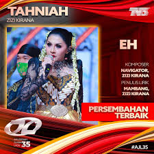 Berikut adalah senarai pencalonan dan senarai pemenang yang dipertandingkan mengikut kategori yangtelah ditetapkan. Tv3 Malaysia Tahniah Lagu Eh Zizi Kirana Telah Facebook