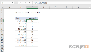 For dates in spoken english, we always use ordinal numbers, i.e. Excel Formula Get Week Number From Date Exceljet