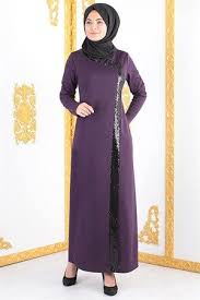 Abaya Ferace Elbise Mor Fhm440 Modavina Tesettur Giyim Kadin Kiyafetleri Giyim Elbise