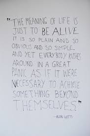 The Meaning Of Life Alan Watts Quote Art Print Alan Watts Quotes Inspirational Words Life Quotes