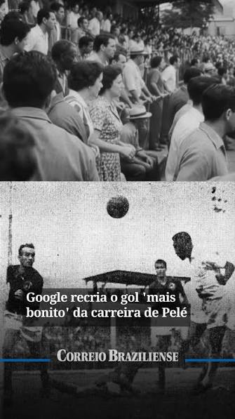 TECNOLOGIA | O gol considerado o mais bonito da carreira de Pel&eacute; ganhou uma vers&atilde;o em v&iacute;deo criada com intelig&ecirc;ncia artificial. O lance aconteceu em 1959, na partida entre Santos e Juventus,