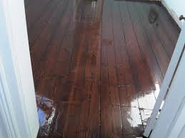 After Sanding And Application Of A Brown Mahogany Stain And Varnish Leave No Evidence Of Repair And Floor Is Fu Flooring Mahogany Flooring Wood Floor Varnish