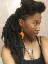 Unfinished Marley Braids I Pinned The Unfinished Section Up It Actually Turned Into Quite A Nice Style Marley Braids Crochet Earrings Style