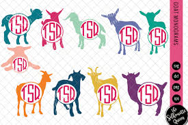 Download Goat Svg Monogram Svg Circle Frames Cuttable Design Cut Files Sil By The Silhouette Queen Thehungryjpeg Com