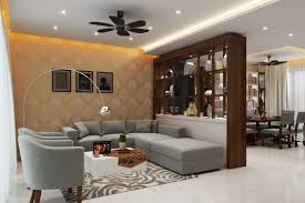An All White Contemporary Suburban Mumbai Condo Living Room Partition Living Room Divider Living Room Partition Design