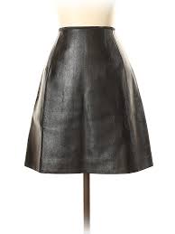 details about dolce gabbana women black leather skirt 38 italian