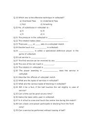 Flexibility is enhanced by the daily performance of? Sports Quiz General Questions And Answers On Volleyball Flipbook By Fliphtml5