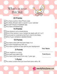 And he only plays like 2. What S In Your Phone Baby Shower Game