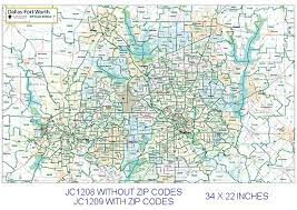 Zip Code Map Dallas Fort Worth Fort Worth Zip Codes Major Thoroughfares 22X34