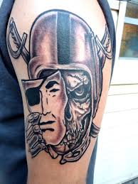 Valhalla, and consists of 4 items. Big Oakland Raiders Skull With Mask Tattoo On Left Half Sleeve By Danielle Silva