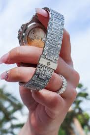 Shine like the sun, you truly blessed. Patek Water Flooded Baguette Diamond Nautilus 5711 In White Gold
