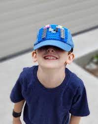 Lego Cap Create A Super Cool Cap Using Real Bricks Moms And Crafters Lego For Kids Lego Hat Lego Themed Birthday Party