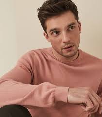 REISS Maurice Crew Neck Jumper in Pink