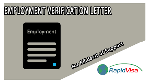 An employment verification employment is often required as evidence in immigration applications. Employment Verification Letter For Affidavit Of Support Rapidvisa