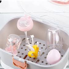 Baby Bottle Drying Rack with Cover Nursing Bottle Organizer Box Dibiao  Portable Bottle Dryer Rack Large Nursing Bottle Storage Box Organizer Baby  Bottle Supplies, Grey (1836443120951AM106U): Buy Online at Best Price in