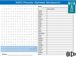 See phonetic symbol for a list of the ipa symbols used to represent the phonemes of the english language. Nato Phonetic Alphabet Wordsearch Literacy Starter Activity Homework Cover Lesson Plenary Teaching Resources