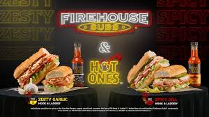 Firehouse Subs & Hot Ones have teamed up to launch two new flavor-packed  subs - the first-of-its-kind Spicy Dill Hook & Ladder and the milder Zesty  Garlic Hook & Ladder, available for a limited time.