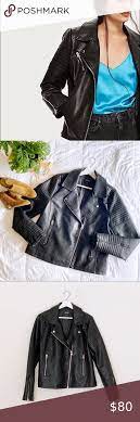 Topshop Rosa Biker Jacket Faux Leather Size 12 Biker Jacket Topshop Jacket Topshop