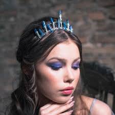 The URSULA Diadem. Branch Twig Coral Crystal Quartz Woodland Crown Tiara