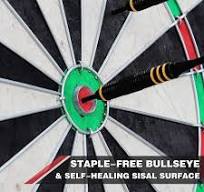Seydrey High-quality Sisal Dartboard Set with Self Healing Bristle Dart  Cabinet 6 Darts Customizable for Ages 8+