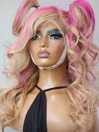 Pink and Blonde wig