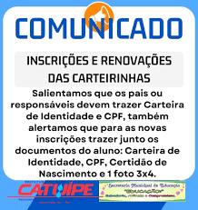 Notícia - COMUNICADO DA SECRETARIA MUNICIPAL DE EDUCAÇÃO - Prefeitura  Municipal de Catuípe