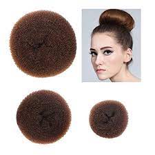 Slip the donut bun, or the elastic, into the ponytail. Styla Hair 3 Piece Donut Hair Bun Maker 1 Small 1 Medium 1 Large Brown Walmart Com Walmart Com