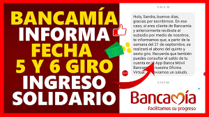 El subsidio de 160 mil pesos está dirigido a los hogares en condición de pobreza, pobreza extrema y vulnerabilidad económica. Wintor Abc Bancamia Informa Fecha 5 Y 6 Pago De Ingreso Solidario Facebook