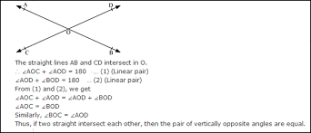 These x angles are called vertically opposite angles because they are opposite each other at a vertex. Prove That The Vertically Opposite Angles Formed By Two Intersecting Lines Are Equal Maths Lines And Angles 5700932 Meritnation Com