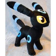 Pokemon Inspired Shiny Umbreon Eeveelution 48x50 Cm Plushie Made Of Minky Very Cuddly Shiny Umbreon Pokemon Umbreon