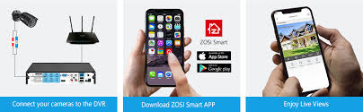 Zosi smart app for android. Amazon Com Zosi 1080p Security Dvr Recorder 4 Channel Hybrid Capability 4 In 1 Analog Ahd Tvi Cvi Surveillance Cctv Dvr Motion Detection Remote Control Email Alarm No Hard Drive Camera Photo