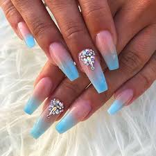 They come in a variety of shades and styles like neon pink jelly nails or light peach coffin nails. Coffin Baby Pink Ombre Nails Nail And Manicure Trends