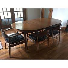 1960s Mid Century Modern Dining Table And Chairs Set 7 Pieces Image 7 Of 7 Midcentury Modern Dining Table Dining Table Chairs Table And Chair Sets