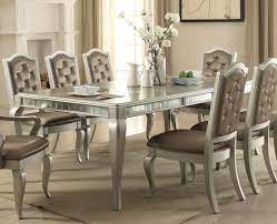 Acme 62080 Champagne Dining Room Table With 6 Chairs Dining Room Buffet Table Decor Dining Room Furniture Dinning Room Decor
