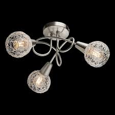 Anche in camera da letto i led riservano grandi vantaggi come lunga durata, luce confortevole e ottima resa cromatica; Lampadario Moderno A Plafoniera Faretto Led Spot 3 Luci E14 Camera Da Letto Salotto Alluminio Satinato Orientabile