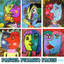 Picasso and braque's paintings at this time share many. Oil Pastel Picasso Faces Art Lesson Deep Space Sparkle Picasso Art Kids Art Projects Art Lessons