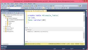 Temporary Table In Sql Server