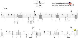 Tnt Acdc Guitar Tab Guitar Tabs Guitar Tabs Songs Learn Guitar