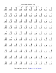 Multiplying 1 To 12 By 11 B Multiplication Worksheet Multiplication Facts Worksheets Multiplication Worksheets Printable Multiplication Worksheets